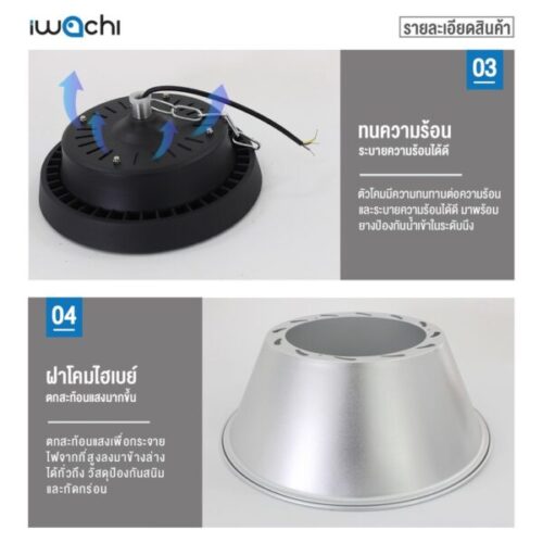 Alternative view of โคมไฮเบย์ LED IWACHI LIGHT LED 100W