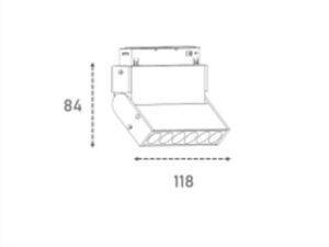 Alternative view of SLEEK SCENE-A LED Magnetic Wall Washer 6W