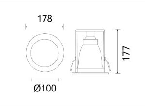Alternative view of DOWNLIGHT E27 AIRI-R6
