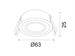 Alternative view of DOWNLIGHT MR11 GU10 SOL-B