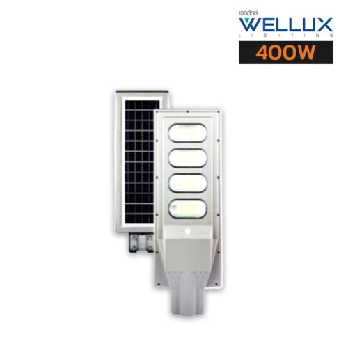 โคมไฟถนนโซล่าเซลล์ 400W WELLUX ORBIT OBS400D